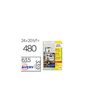 ETIQUETA ADH. AVERY 63,5X33,9MM POLIESTER BL. 480UD. 2