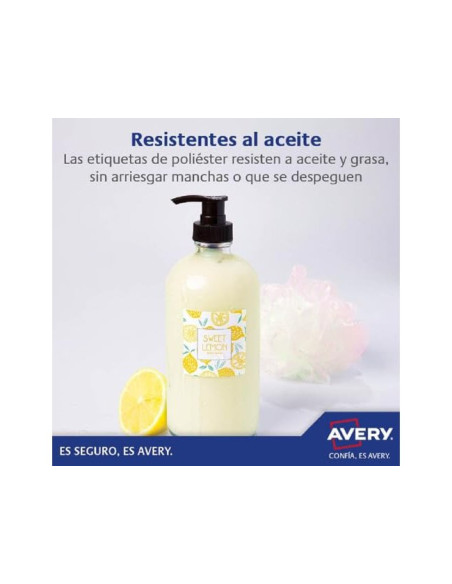 ETIQUETA ADH. AVERY 63,5X33,9MM POLIESTER BL. 480UD.