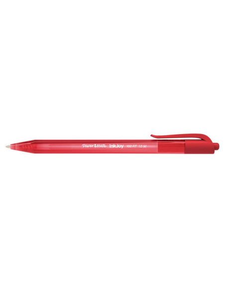 BOLIGRAFO PAPER MATE INKJOY 100 RETRACTIL PUNTA MEDIA ROJO