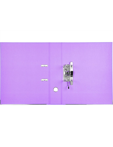 ARCHIVADOR PALANCA LIDERPAPEL FL FORRADO PVC RADO LOMO 75MM LILA