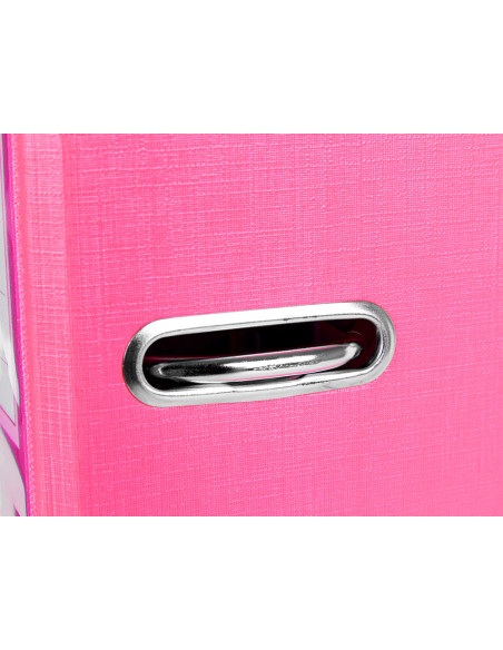 ARCHIVADOR PALANCA LIDERPAPEL FL FORRADO PVC RADO LOMO 75MM ROSA