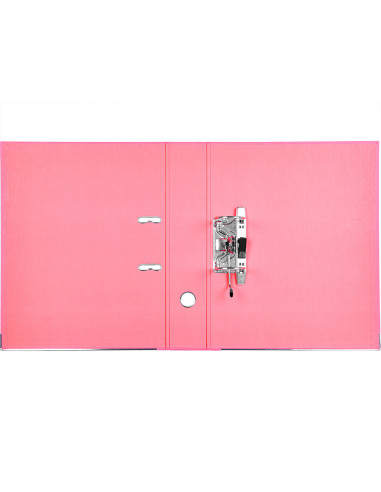 ARCHIVADOR PALANCA LIDERPAPEL FL FORRADO PVC RADO LOMO 75MM ROSA