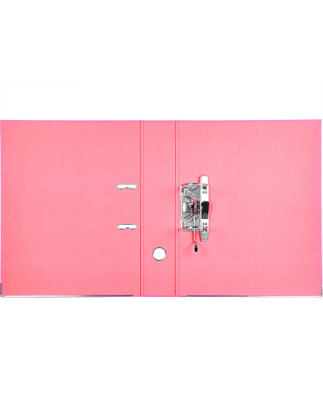 ARCHIVADOR PALANCA LIDERPAPEL FL FORRADO PVC RADO LOMO 75MM ROSA