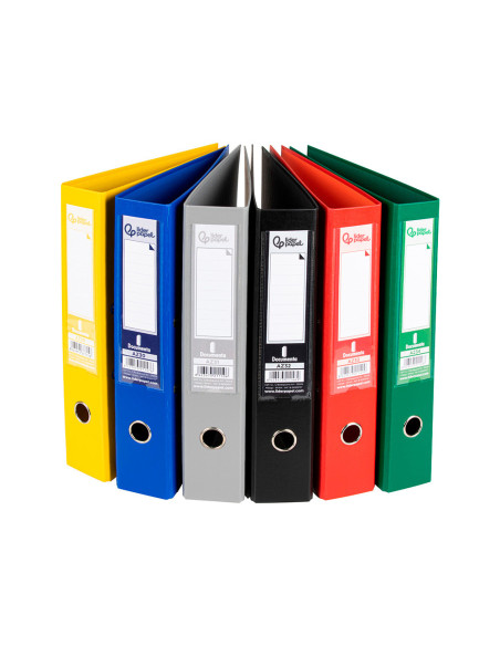 ARCHIVADOR PALANCA LIDERPAPEL FL FORRADO PVC RADO LOMO 75MM CLASICOS