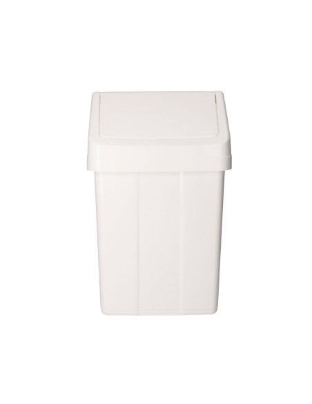 PAPELERA CONTENEDOR TTS PLASTICO TAPADERA MAX 12L.BL 400X230X200 MM