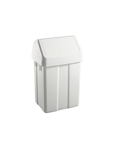 PAPELERA CONTENEDOR TTS PLASTICO TAPADERA MAX 12L.BL 400X230X200 MM