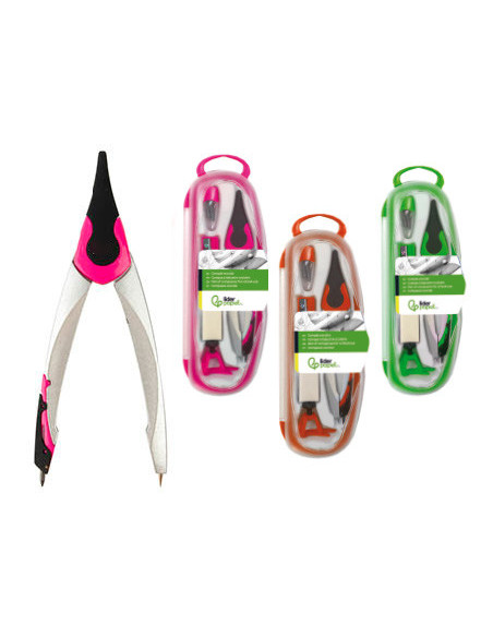 COMPAS LIDERPAPEL ADAPTADOR UN IVERSAL Y MINAS COLORES SURTIDOS