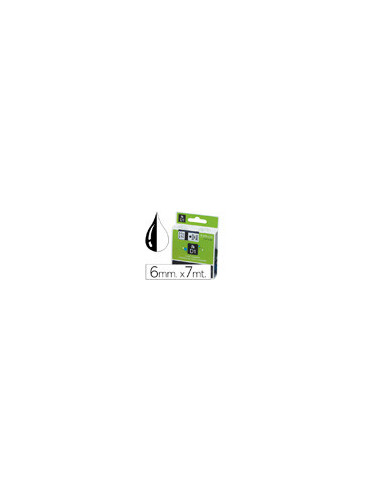 CINTA DYMO 43613 6MMX7MT NG./BL.  D1