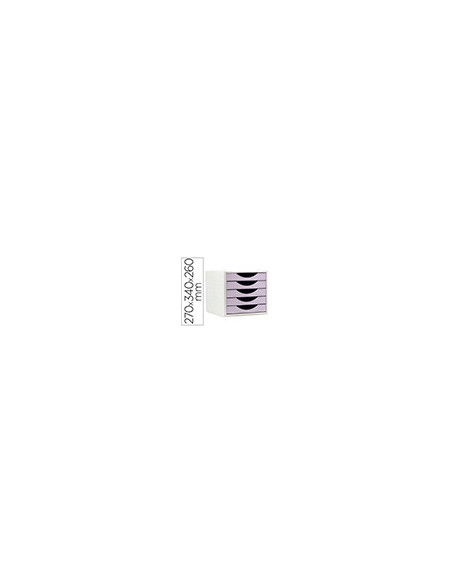 FICHERO CAJONES Q-CON.5 CAJONES LAVANDA PASTEL 270X340X260MM