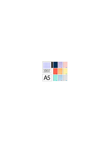 CUADERNO ESP. WONDER A5 T.PLASTICO MICRO 5MM 80H 90GR SURT.