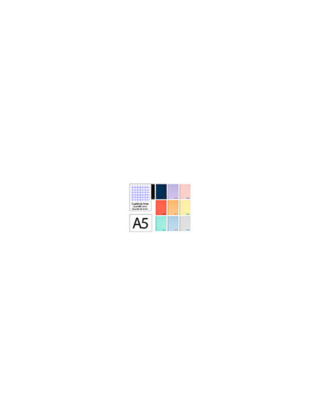 CUADERNO ESP. WONDER A5 T.PLASTICO MICRO 5MM 80H 90GR SURT.