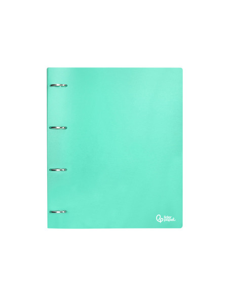CARPETA LIDERPAPEL 4AN.MIXTAS 40MM PP.A4 VE. MANZANA OPACO