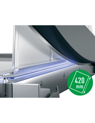 GUILLOTINA PALANCA LEITZ OFFICE PRO A3 BASE CRISTAL 457MM CORTE 25H.