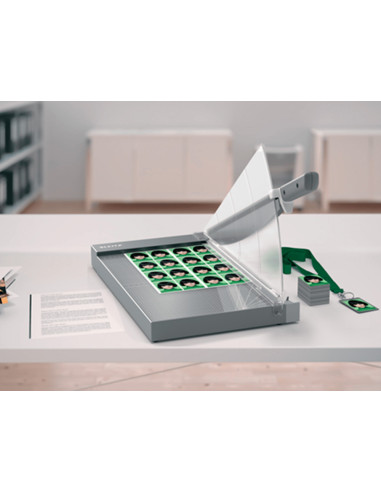 GUILLOTINA PALANCA LEITZ OFFICE PRO A4+ BASE CRISTAL 381MM CORTE 25H.