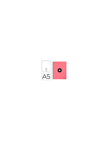 CUADERNO ESP. ANTARTIK A5 T.FORRADA MICRO LISO 6T. 120H 100GR. CORAL