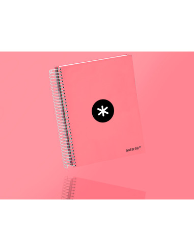 CUADERNO ESP. ANTARTIK A5 T.FORRADA MICRO LISO 6T. 120H 100GR. CORAL