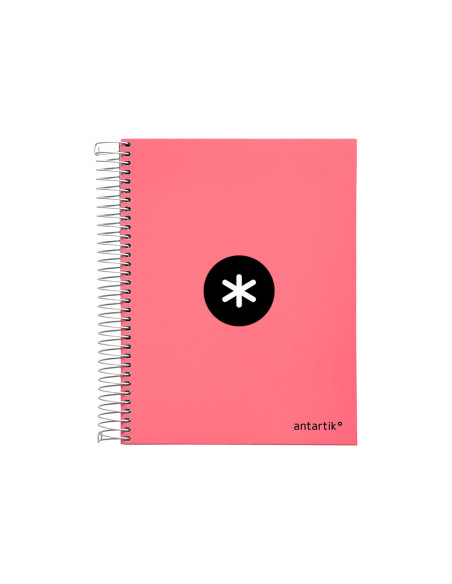 CUADERNO ESP. ANTARTIK A5 T.FORRADA MICRO LISO 6T. 120H 100GR. CORAL