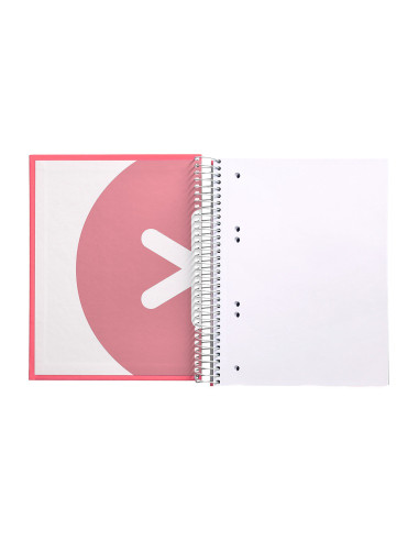 CUADERNO ESP. ANTARTIK A5 T.FORRADA MICRO LISO 6T. 120H 100GR. CORAL