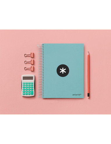 CUADERNO ESP. ANTARTIK A5 T.FORRADA MICRO HOR.5B 6T.120H.100GR.MENTA
