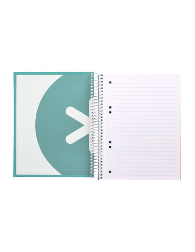 CUADERNO ESP. ANTARTIK A5 T.FORRADA MICRO HOR.5B 6T.120H.100GR.MENTA
