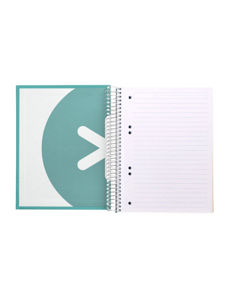 CUADERNO ESP. ANTARTIK A5 T.FORRADA MICRO HOR.5B 6T.120H.100GR.MENTA