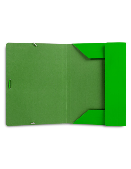 CARPETA  GOMAS FL. 3 SOLAPAS CARTON PLAST.VE.