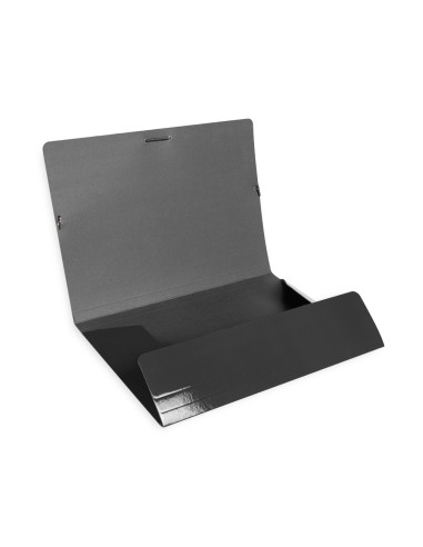 CARPETA  GOMAS FL. 3 SOLAPAS CARTON PLAST.NG.
