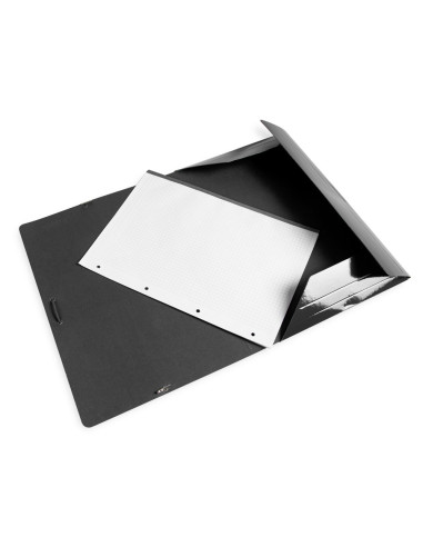 CARPETA  GOMAS FL. 3 SOLAPAS CARTON PLAST.NG.