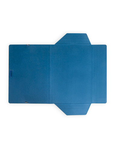 CARPETA  GOMAS FL. 3 SOLAPAS CARTON PLAST.AZ.