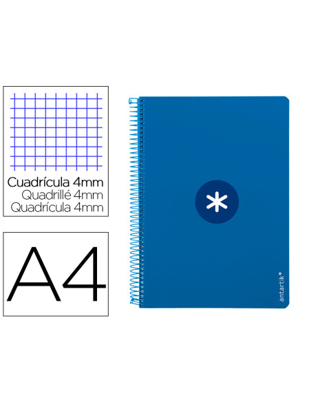 CUADERNO ESP. ANTARTIK A4 T.DURA 4MM 80H 90GR AZ. OSCURO