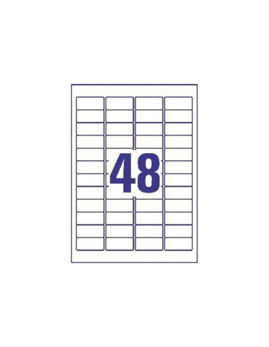 ETIQUETA ADH. RESIS AVERY POLIESTER BL.LASER 45,7X21,2MM CAJA 960 UD.