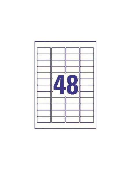 ETIQUETA ADH. RESIS AVERY POLIESTER BL.LASER 45,7X21,2MM CAJA 960 UD.
