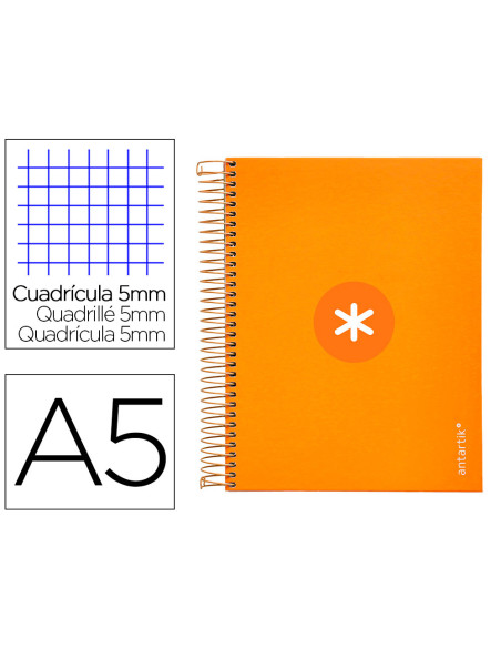 CUADERNO ESP. A5 MICRO ANTARTIK T.FORRADA120H 100GR.5MM 5B.6 TAL.MOST
