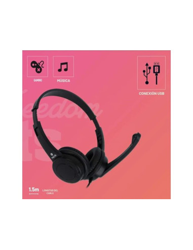 AURICULAR CON MICRO NGS VOX505 USB NEGRO