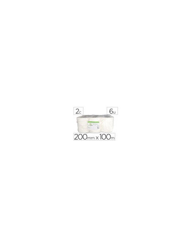 PAPEL SECAMANOS BUNZL GREEN CELULOSA BL.2 CAPAS 200MM X 100MT. 6 UD.