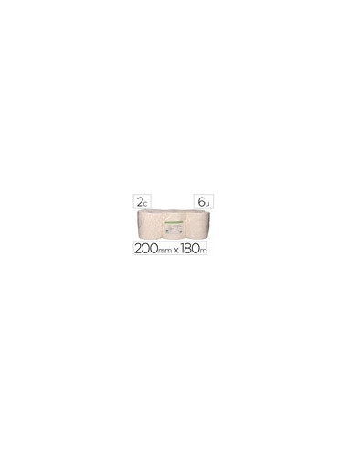 PAPEL SECAMANOS BUNZL GREENSOURCE 2CAP CELULOSA 200MMX180MT.6 ROLLOS