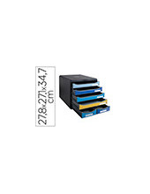 FICHERO CAJONES EXACOMPTA BIG BOX MAXI BEE BLUE 6 CAJONES SURT. 2