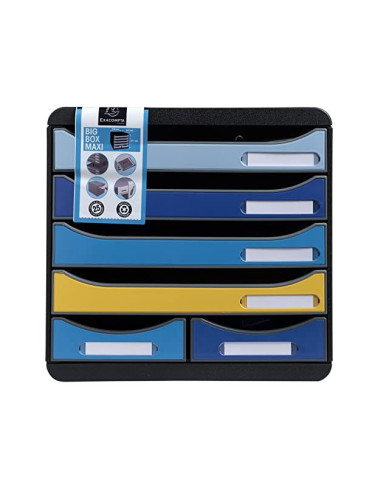 FICHERO CAJONES EXACOMPTA BIG BOX MAXI BEE BLUE 6 CAJONES SURT.