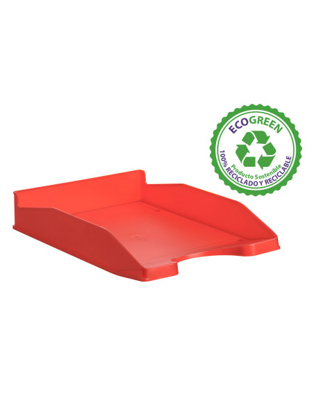 BANDEJA ARCHIVO 2000 ECOGREEN PLAST.100% RECICLAD APILABLE A4 FL. RJ.