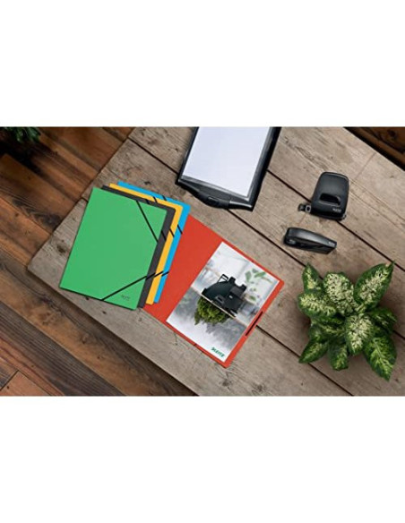 CARPETA LEITZ RECYCLE GOMAS A4 CARTON 100% VE.