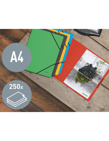 CARPETA LEITZ RECYCLE GOMAS A4 CARTON 100% VE.