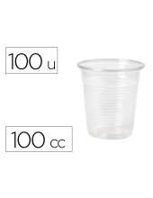 VASO PLAST.TPTE.100 CC PQ.DE 100 UD.