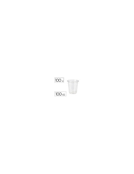 VASO PLAST.TPTE.100 CC PQ.DE 100 UD.