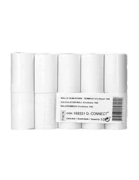 ROLLO SUMADORA TERMICO Q-CON.57MM ANC X 35MM TPV SIN BISFENOL 70 G/M2
