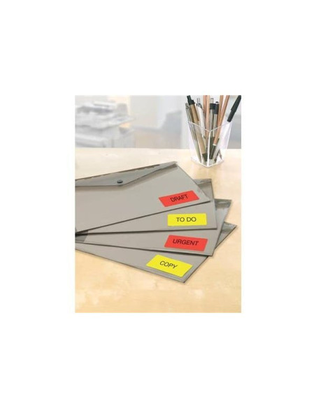 ETIQUETA ADH. TICO NJ. FLUOR PERMANENTE 99,1X 67,7MM CAJA 560 UD.