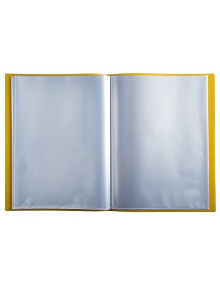 CARPETA EXACOMPTA ESCAPARATE 100 FUNDAS A4 RECICLADA PP. SURT.