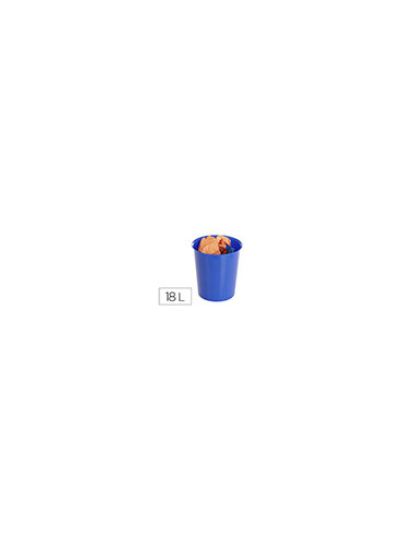 PAPELERA PLAST.ARCHIVO 2000 ECOGREEN 100% RECICLA 18LT.AZ. 290X310MM