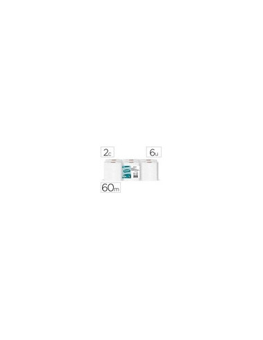 PAPEL SECAMANOS AMOOS INDUST 2 CAPAS 32G/M2 CEL BLANCO 60 MT 6UD