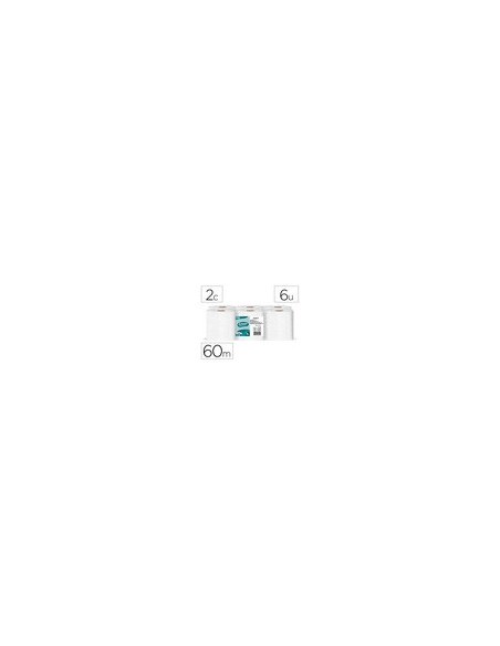 PAPEL SECAMANOS AMOOS INDUST 2 CAPAS 32G/M2 CEL BLANCO 60 MT 6UD