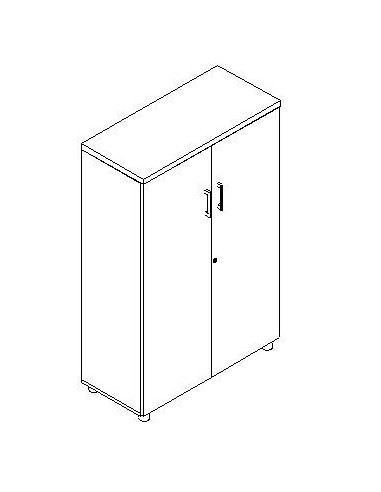 ARMARIO MEDIO CON PUERTAS 92,5x42x144 +3 ESTANTE MELAMINA
